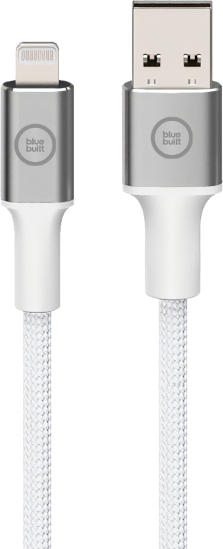 BlueBuilt Usb A naar Lightning Kabel 3m Nylon Wit