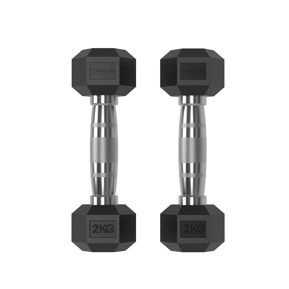 Hexa Dumbbells - Focus Fitness - 2 x 2 kg