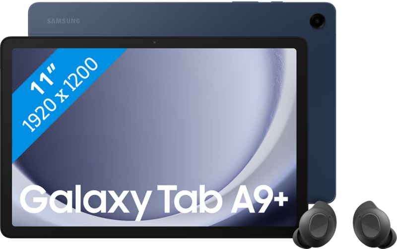 Samsung Galaxy Tab A9 Plus 11 inch 128GB Wifi Blauw + Buds FE Zwart