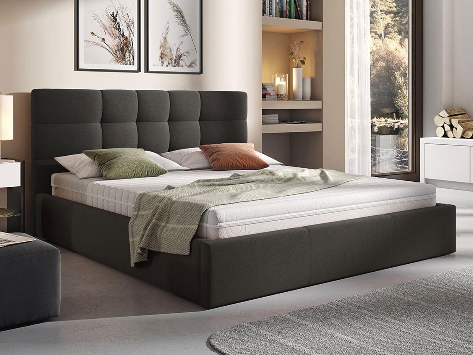 Tweepersoonsbed SWIFTIE 160x200 cm zwart