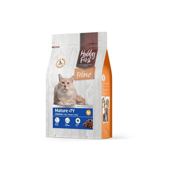 HobbyFirst Feline Mature 7+ kip kattenvoer 4,5 kg