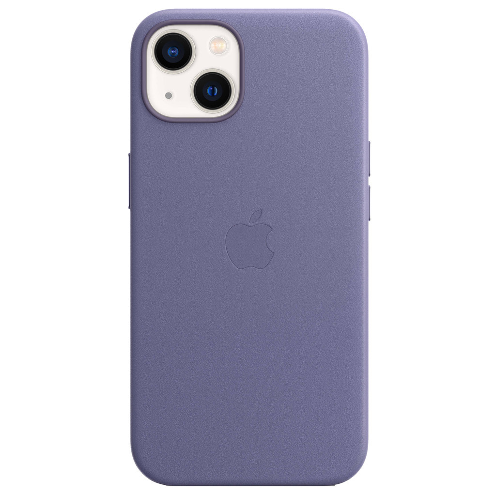 Apple iPhone 13 Back Cover met MagSafe Leer Blauweregen