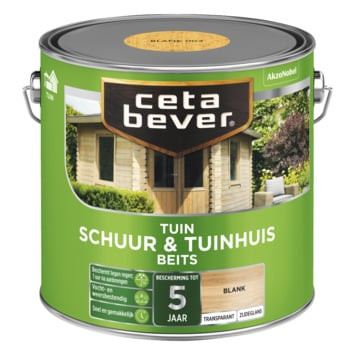 Cetabever Schuur en Tuinhuis Beits Transparant Zijdeglans - Blank