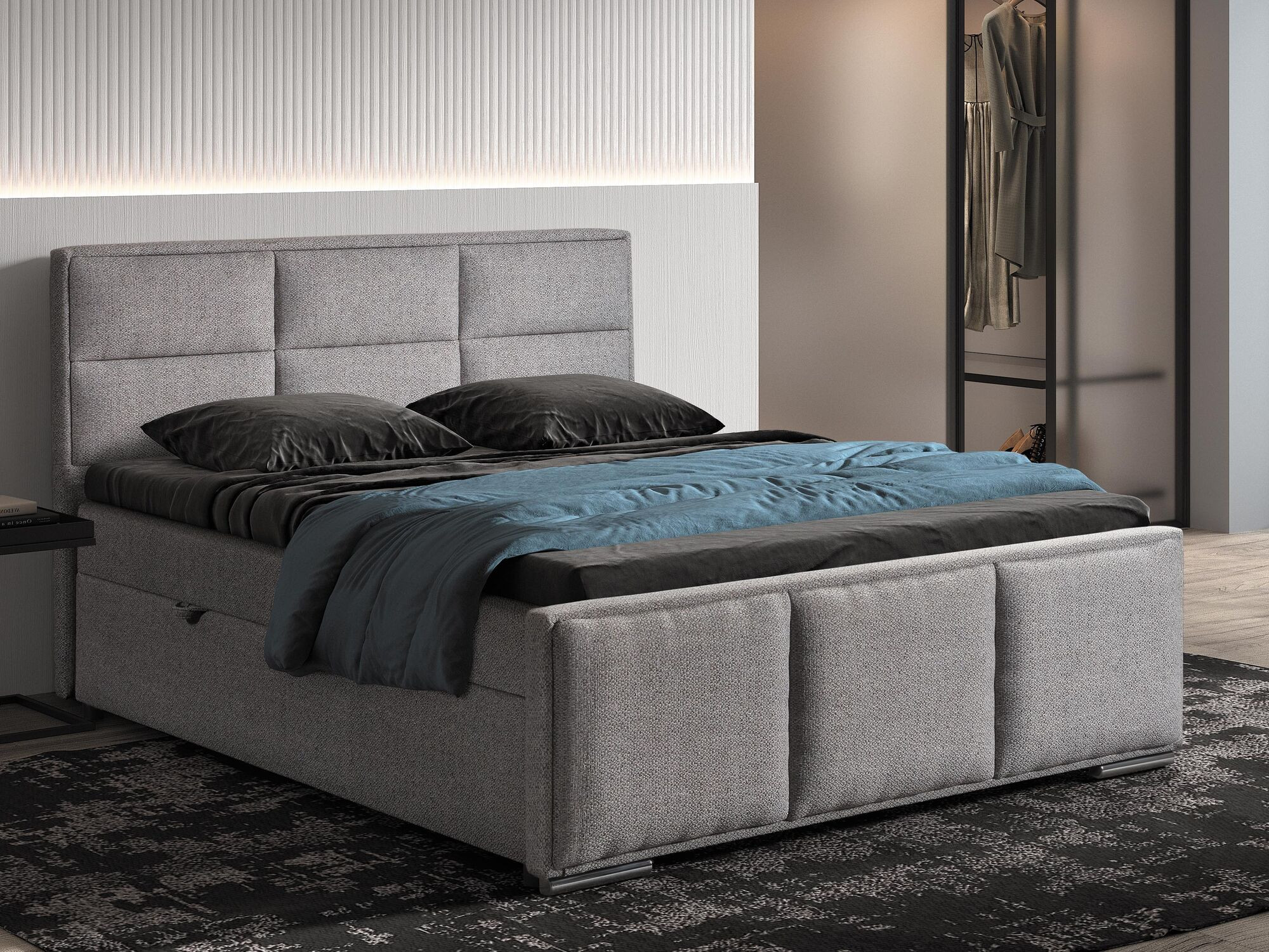 Boxspring AMARO 140x200 cm stof grace