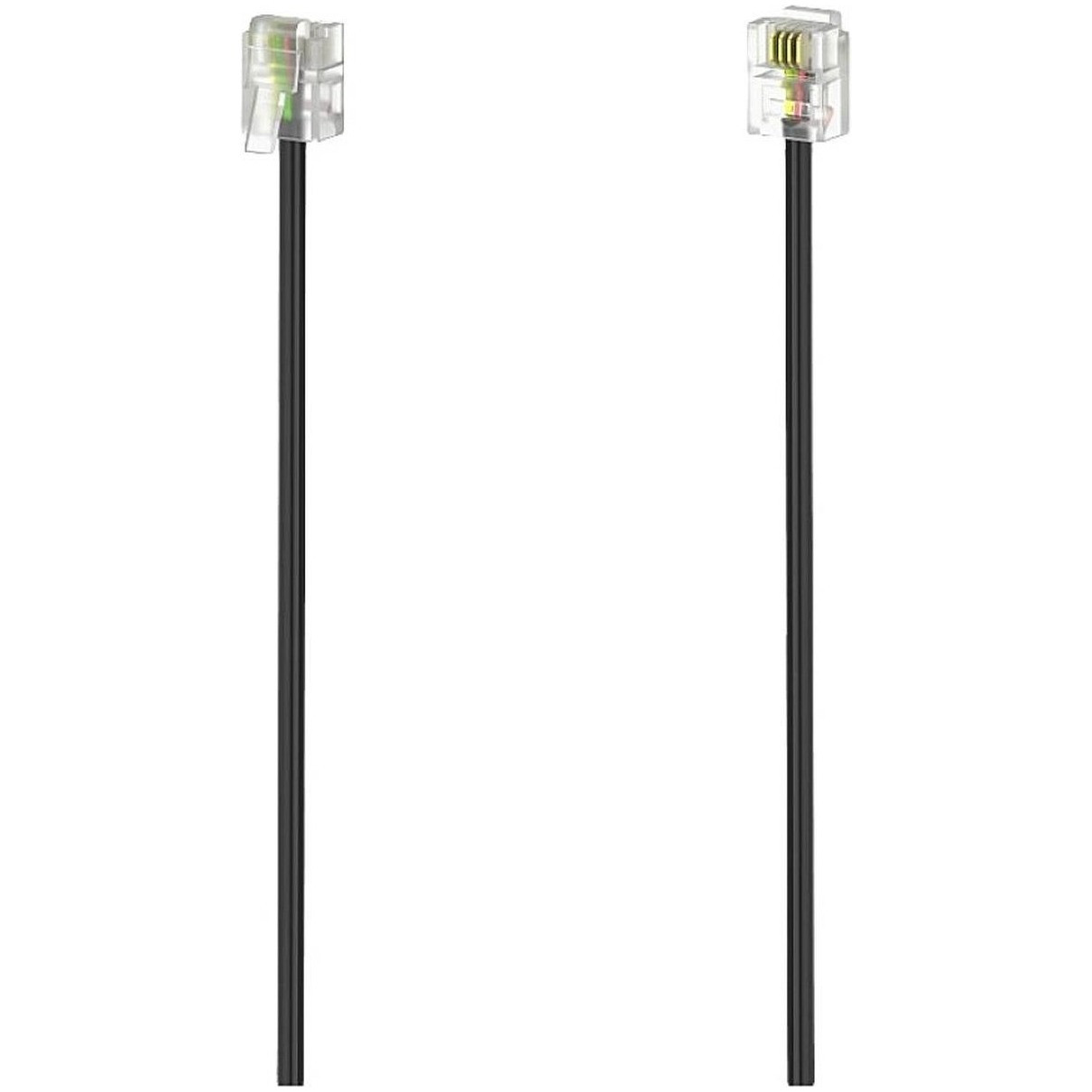 Hama Modulaire kabel, stekker 6p4c - stekker 6p4c, 3 m Kabel Zwart