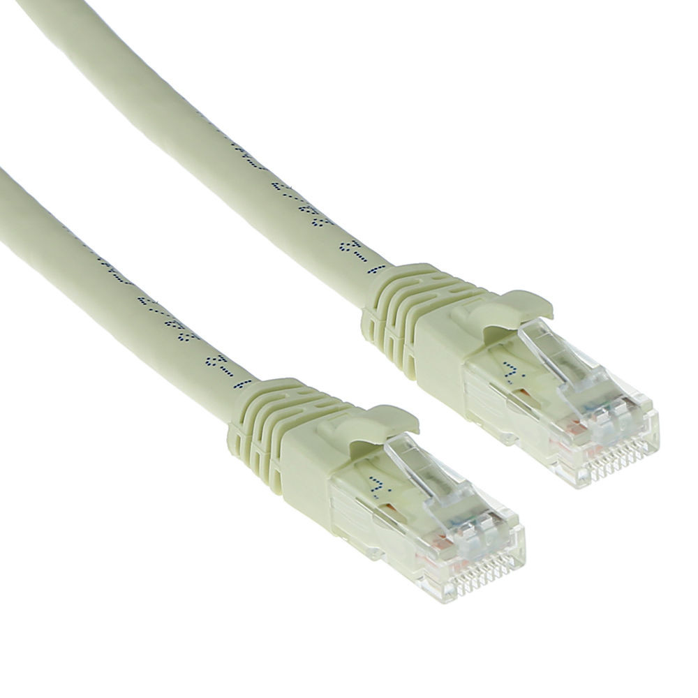 ACT IB3215 U/UTP CAT6A Patchkabel | Snagless | RJ45 Connectoren | Ivoor | 15 meter