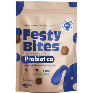 FestyBites Probiotica met kipsmaak supplement hond 180 g