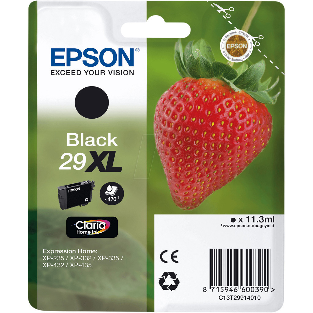 Epson 29XL Cartridge Zwart