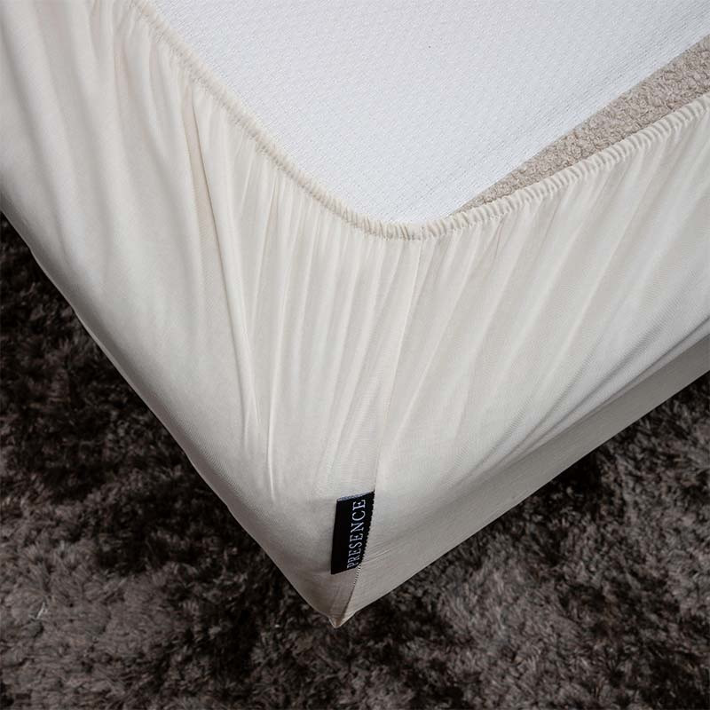 Egyptisch Percale Katoen Topper Hoeslaken - Creme - 80 x 200 - 80x200 cm - Creme - Presence - Dekbed-Discounter.nl