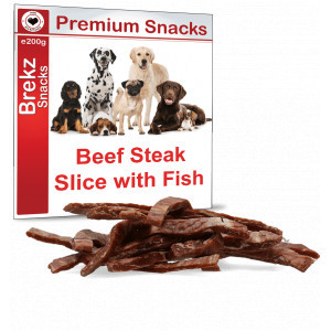 Brekz Premium Beef Steak slice with fish 200 gram 3 x 200 g