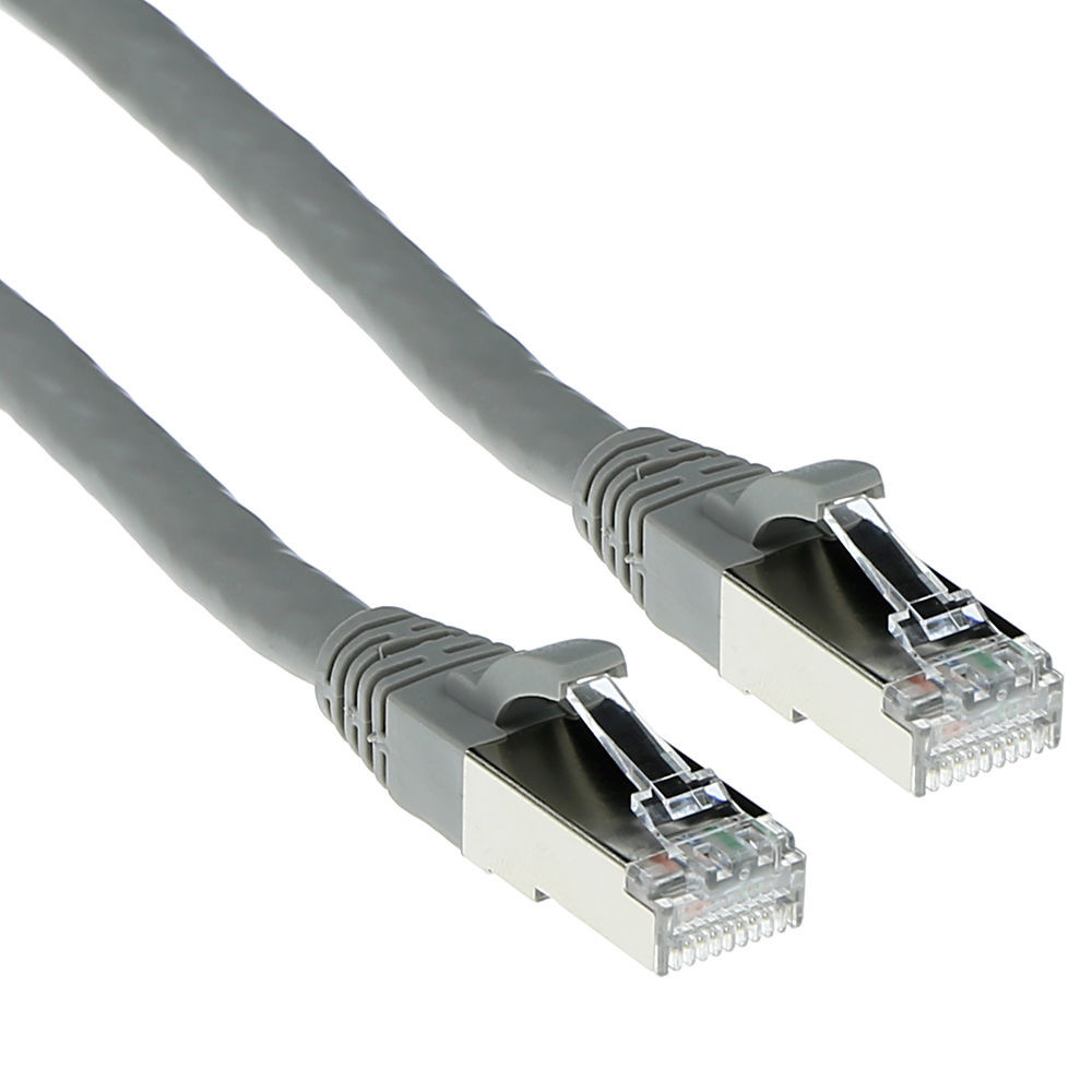 ACT FB7000 LSZH SFTP CAT6A Patchkabel | Snagless | RJ45 connectoren | Grijs | 50 cm