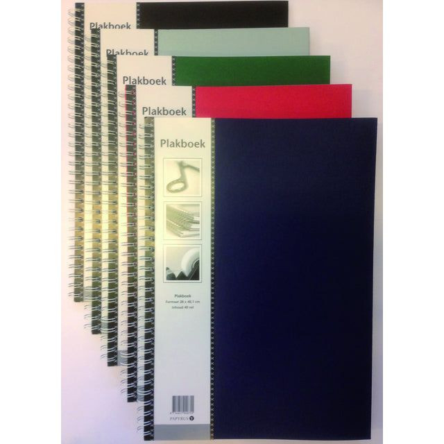 Plakboek Papyrus 400x280mm 40vel assorti | 5 stuks