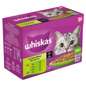 Whiskas 7+ Mix Selectie in saus multipack (12 x 85 g) 2 verpakkingen (24 x 85 g)