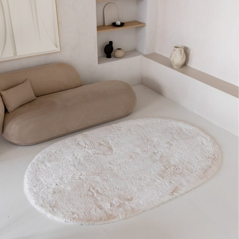 Vloerkleed Comfy Ovaal Creme - Grandstone - 190x290 cm - Dekbed-Discounter.nl