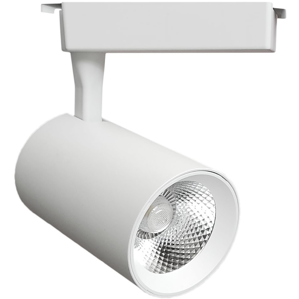 LED Railverlichting - Track Spot - Facto Pirma - 30W High Lumen - 1 Fase - Natuurlijk Wit 4000K - Mat Wit - Aluminium