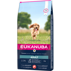 Eukanuba Adult Small Medium met zalm & gerst hondenvoer 12 kg