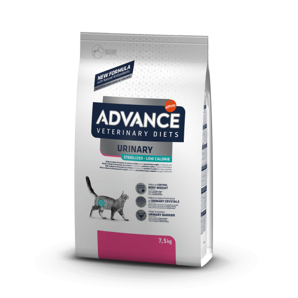 Advance Veterinary Sterilized Urinary Low Calorie kattenvoer 2 x 7,5 kg