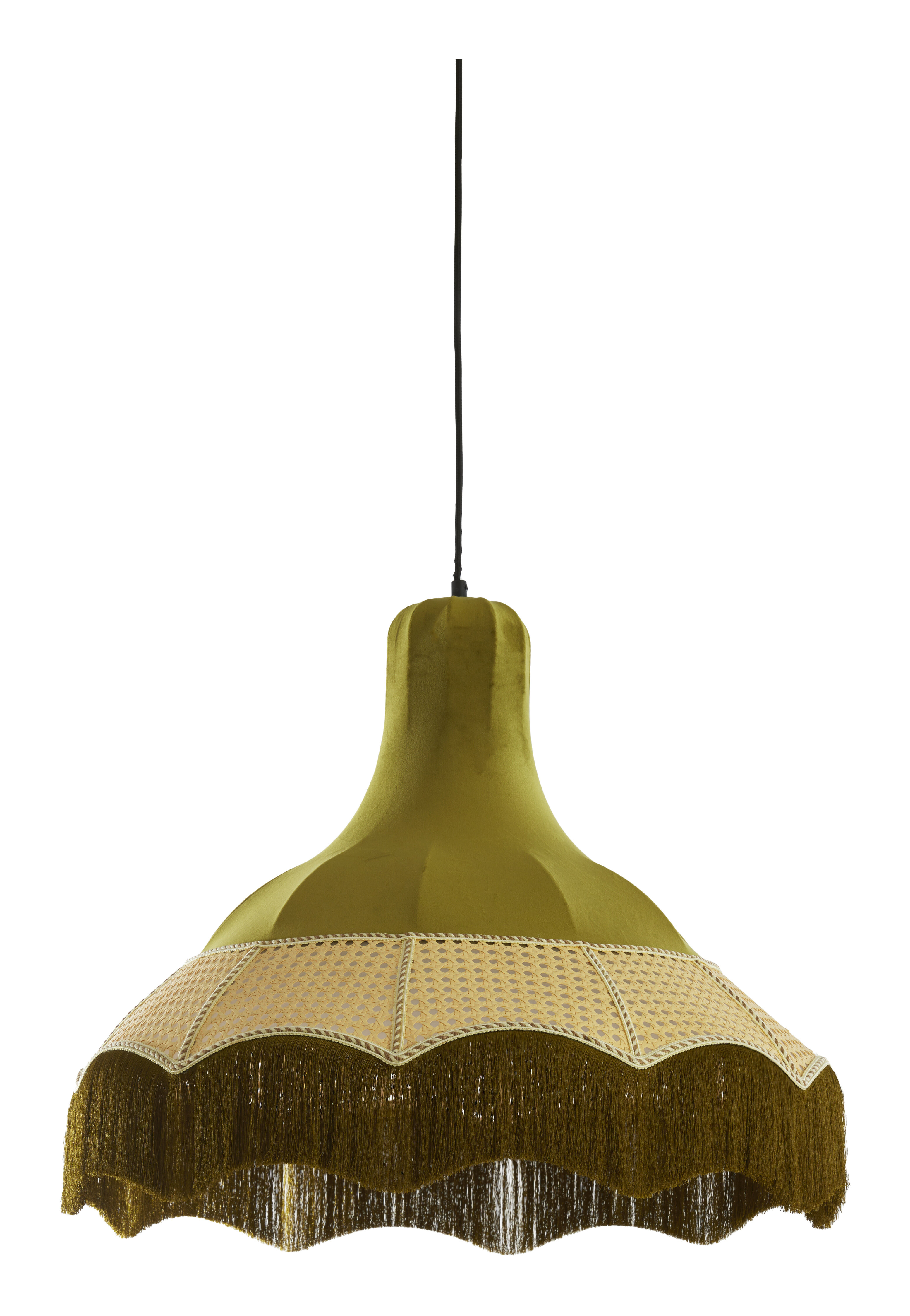 Light & Living Hanglamp 'Mizia' Velvet, 60cm, kleur Groen