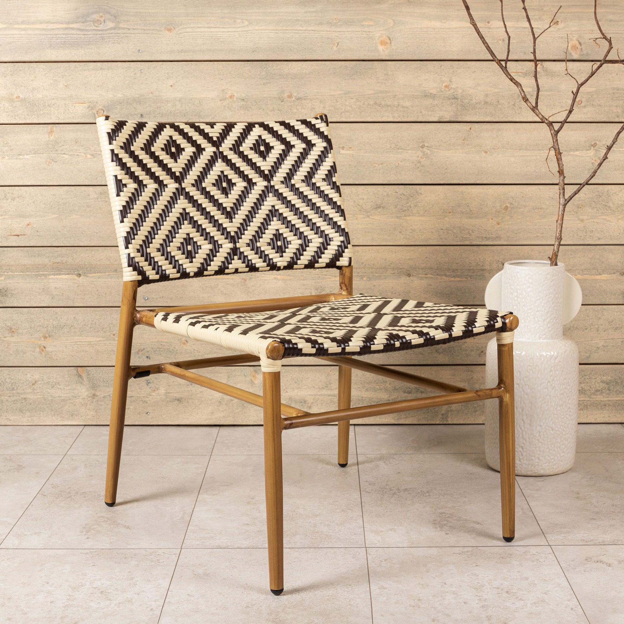 Nohr Outdoor Loungestoel Cherrise Rotan en Wicker - Bruin