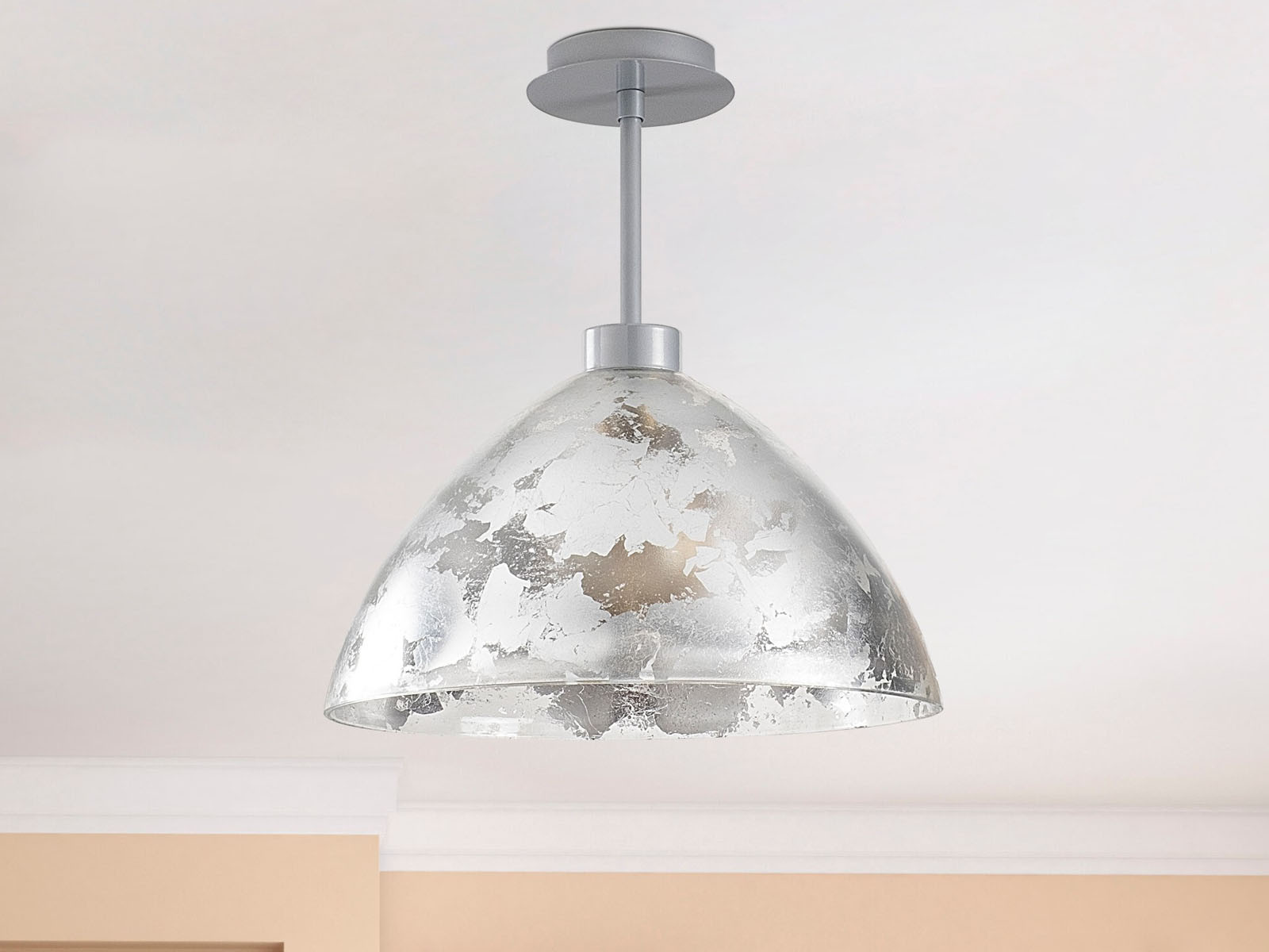 Hanglamp QUACKER 1 lamp zilver