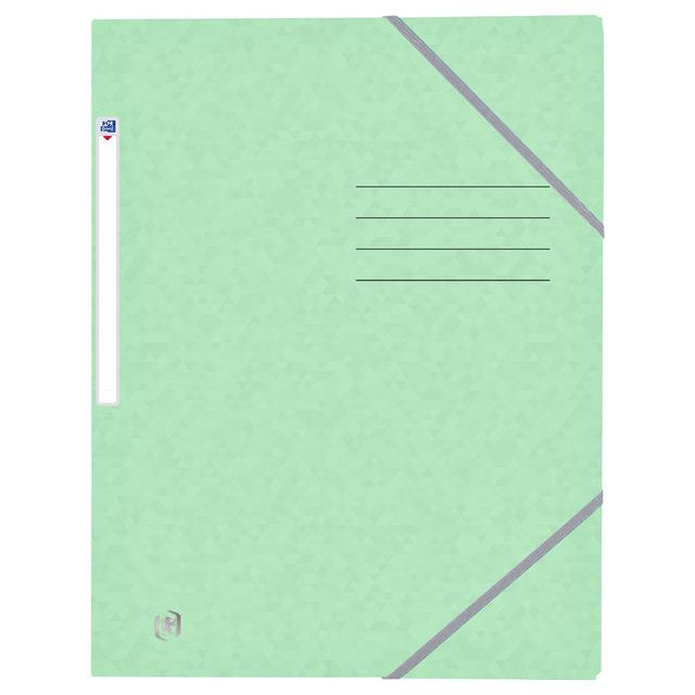 Elastomap Oxford Top File+ A4 3 kleppen 390gr pastel groen | 10 stuks