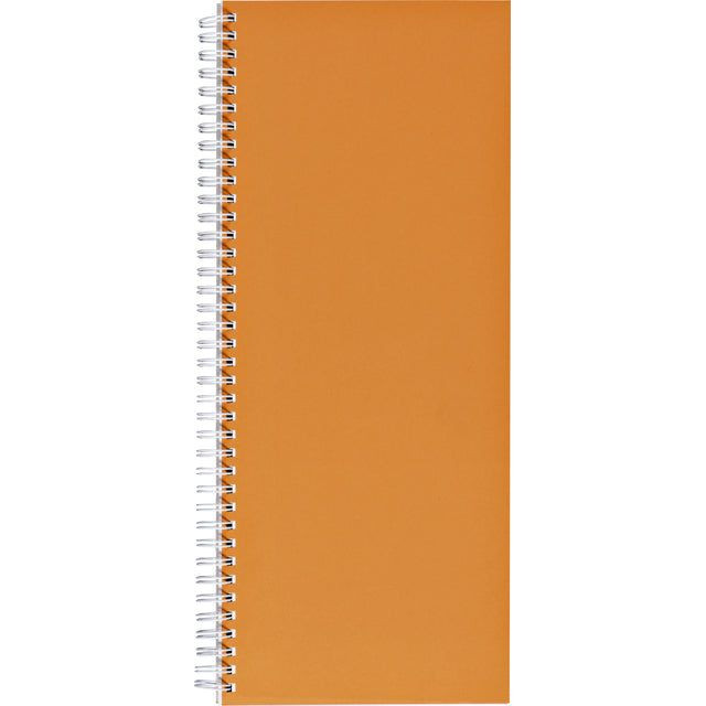 Winkelboek smalfolio 160blz spiraal oranje