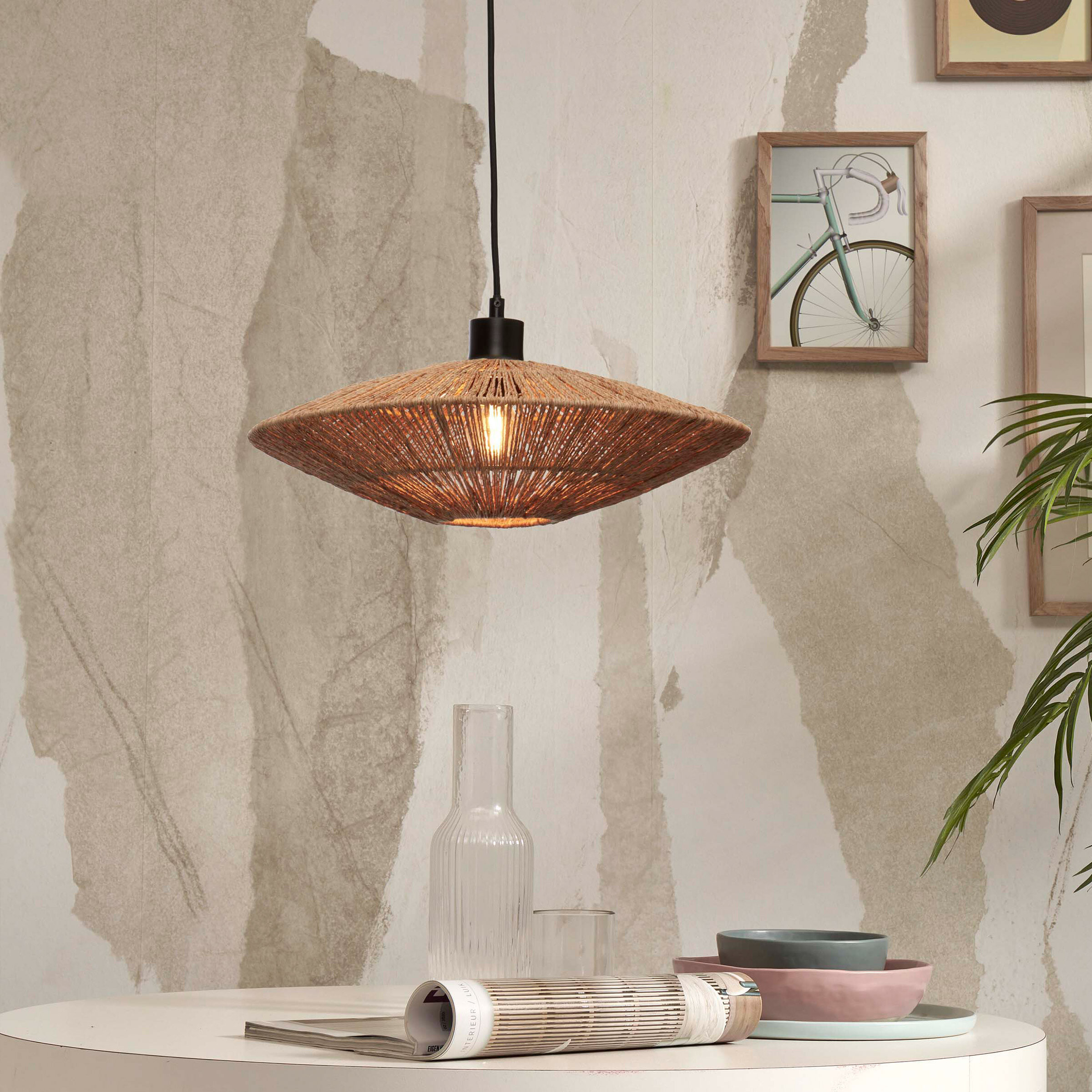 GOOD&MOJO Hanglamp Iguazu Jute, 40cm - Naturel