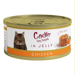 Cadilo Daily Delights - kip in gelei - natvoer kat (70 g) 2 verpakkingen (12 x 70g)