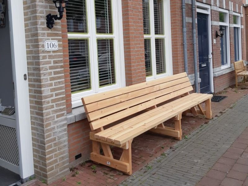 Douglas hout tuinbank | Tuinbank met rugleuningen groot 300 cm Bouwpakket