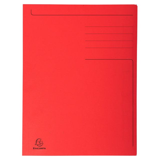 Exacompta dossiermap Foldyne ft 24 x 32 cm (voor ft A4), rood, doos van 50 stuks