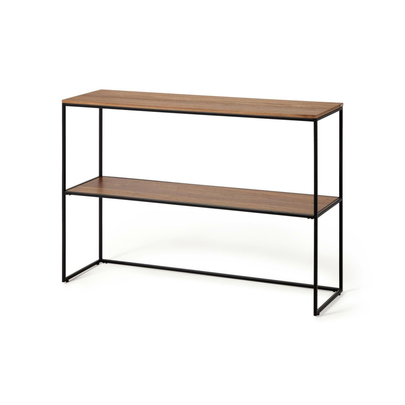 Kave Home Sidetable Yoana Walnoot en metaal, 120cm -