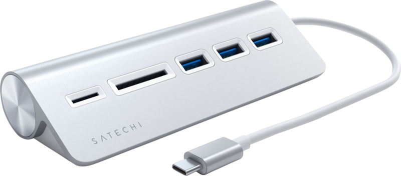 Satechi Aluminum USB Hub USB-C Zilver