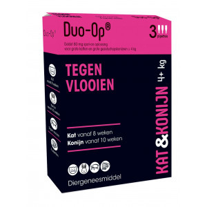 Duo-Op voor kat en konijn 80mg (4+ kg) 3 pipetten