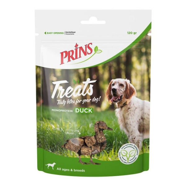 Prins Treats Duck (eend) hondensnack (120g) Per stuk