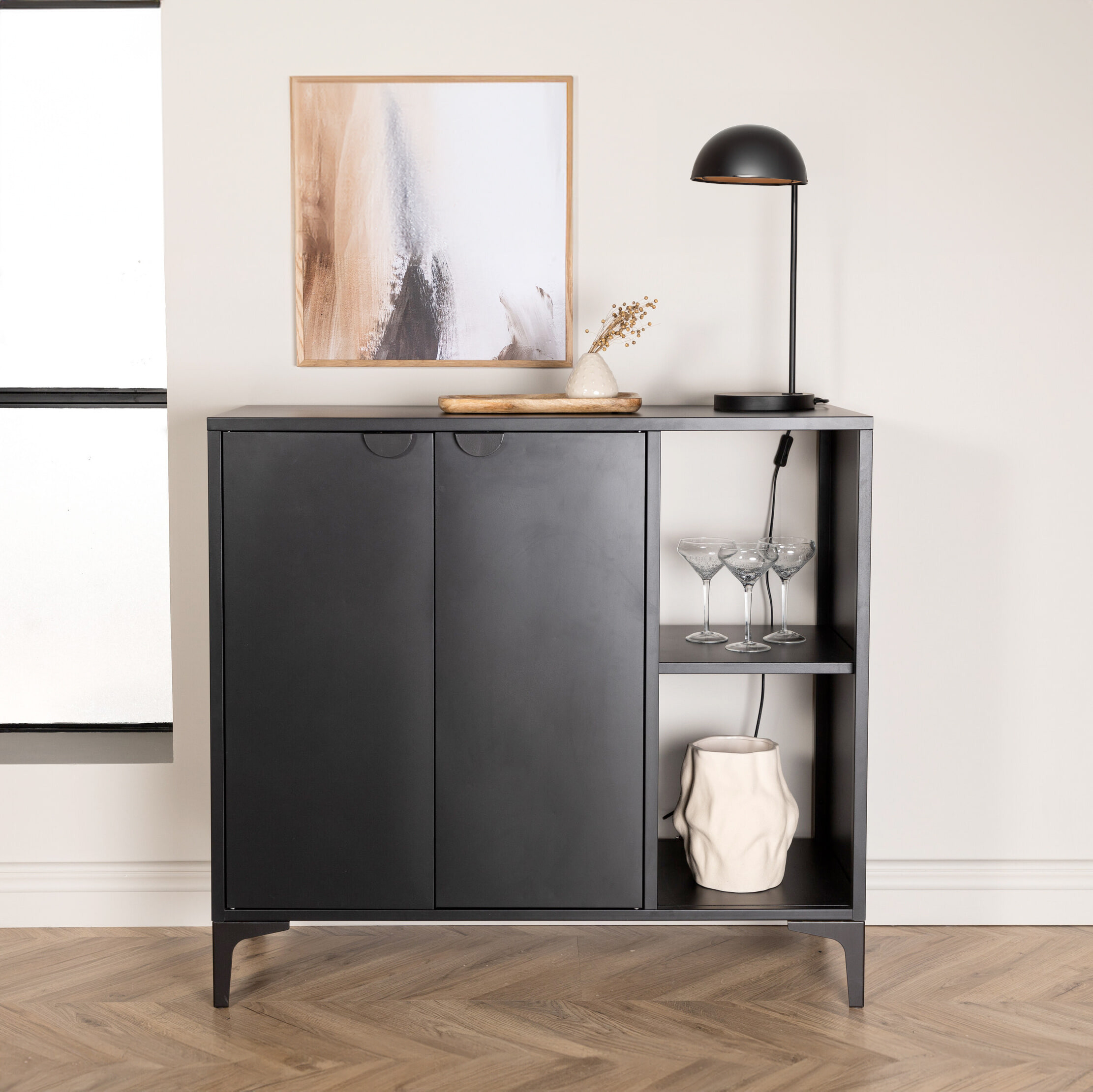 Nohr Dressoir Danyella 110cm, metaal - Zwart