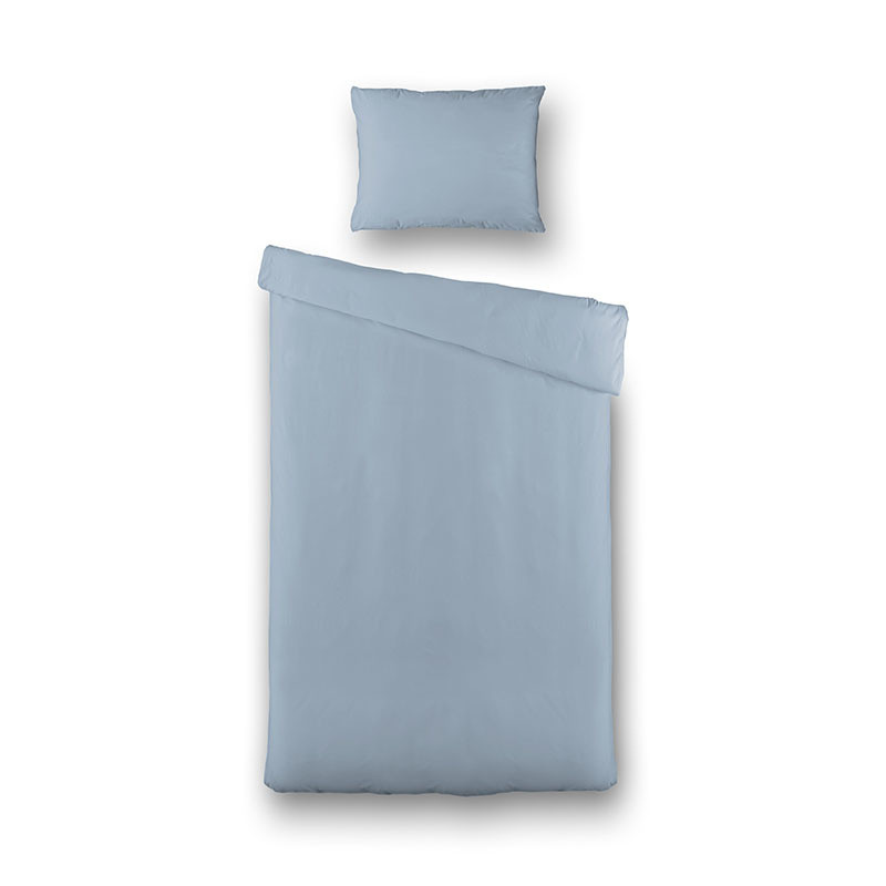 Dekbedovertrek Luna Uni - Eenpersoons (140x220 cm) - Blauw Microvezel - Dessin: Effen - Luna Bedding - Dekbed-Discounter.nl