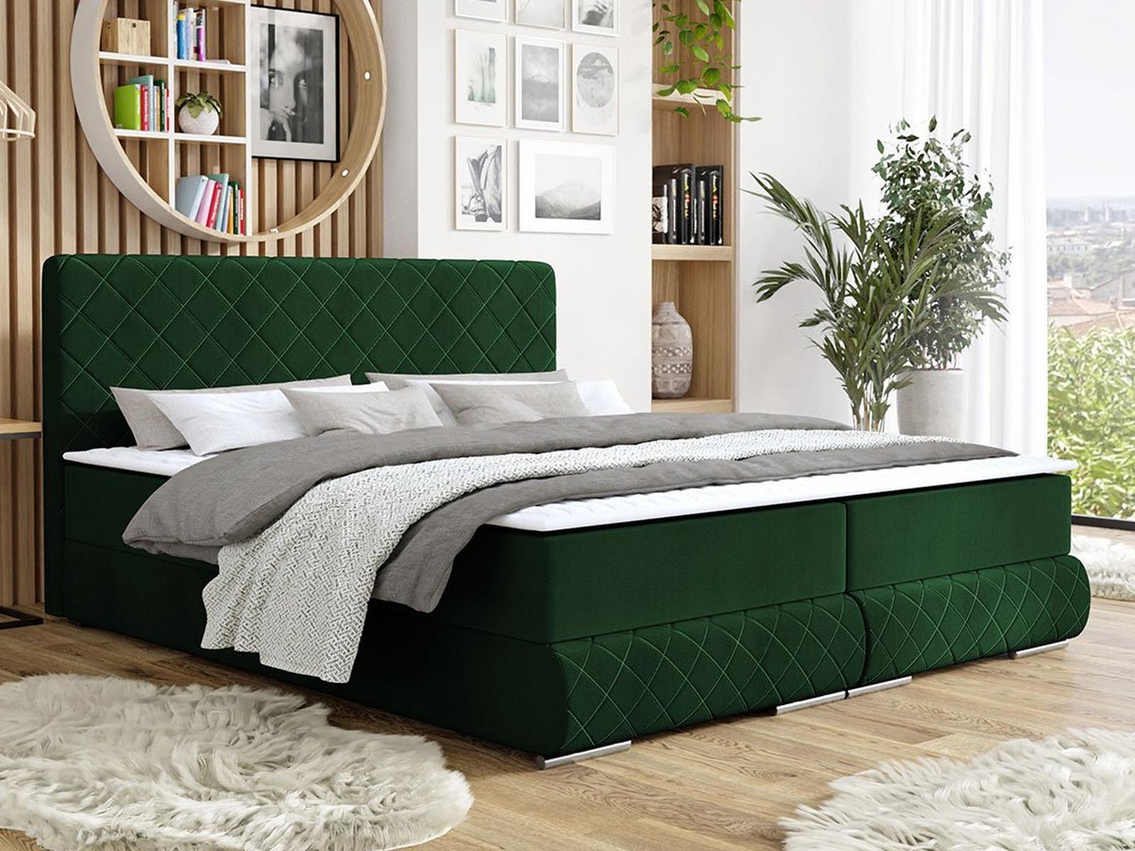 Boxspring PALADIUM 180x200 cm groen