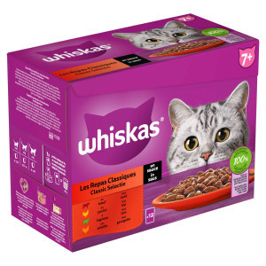 Whiskas 7+ Classic Selectie in saus multipack (12 x 85 g) 2 verpakkingen (24 x 85 g)