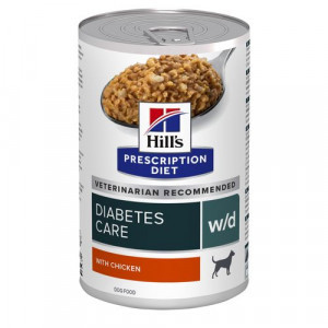 Hill&apos;s Prescription Diet W/D Diabetes Care nat hondenvoer met kip blik 1 tray (12 x 370 g)