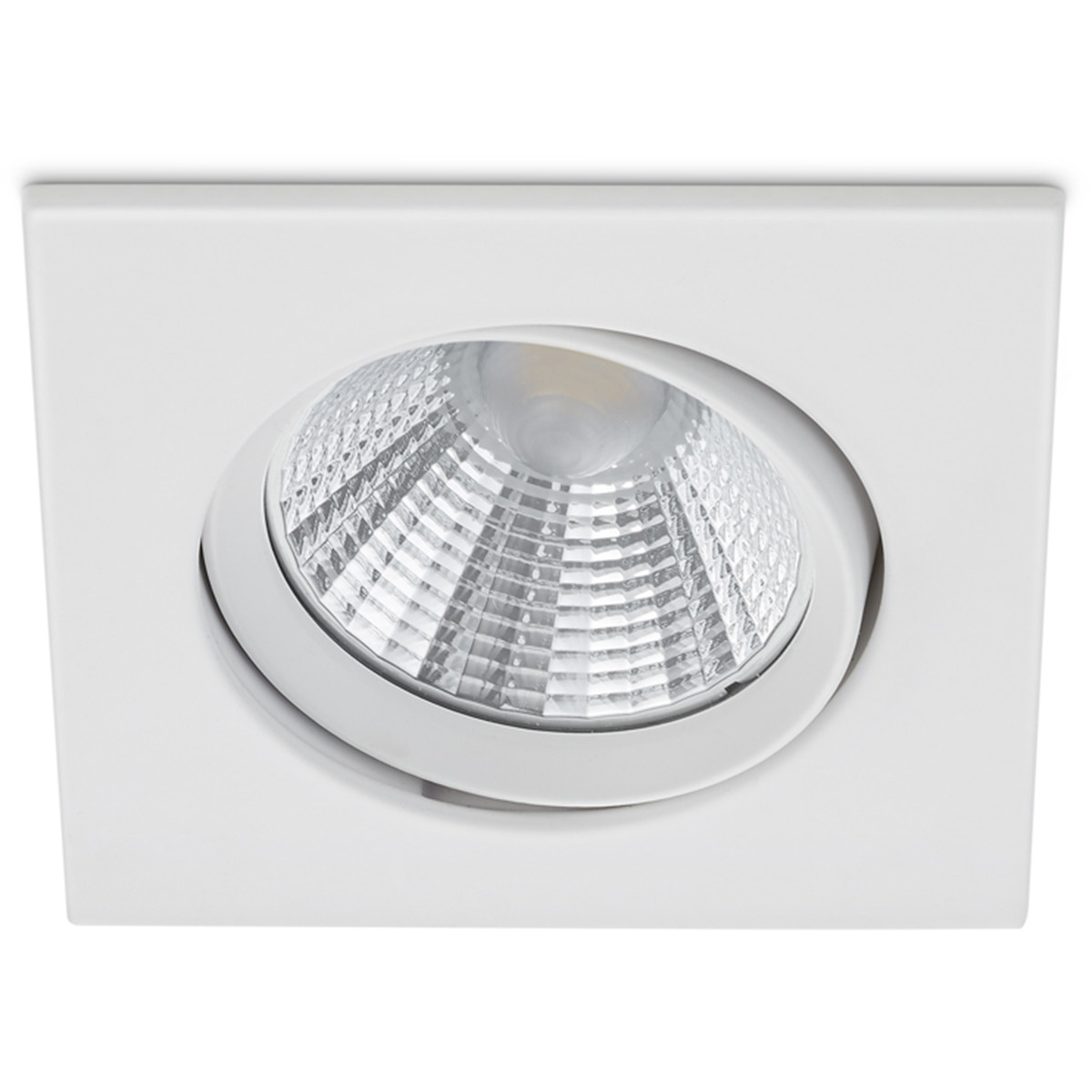 LED Spot - Inbouwspot - Trion Paniro - Vierkant 5W - Dimbaar - Warm Wit 3000K - Mat Wit - Aluminium - 80mm