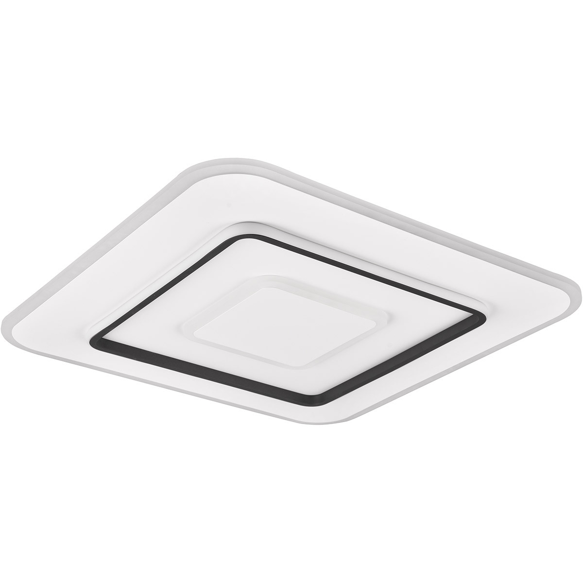 LED Plafondlamp - Trion Gora - 55W - Aanpasbaar kleur - Dimbaar - Vierkant - Mat Wit - Metaal