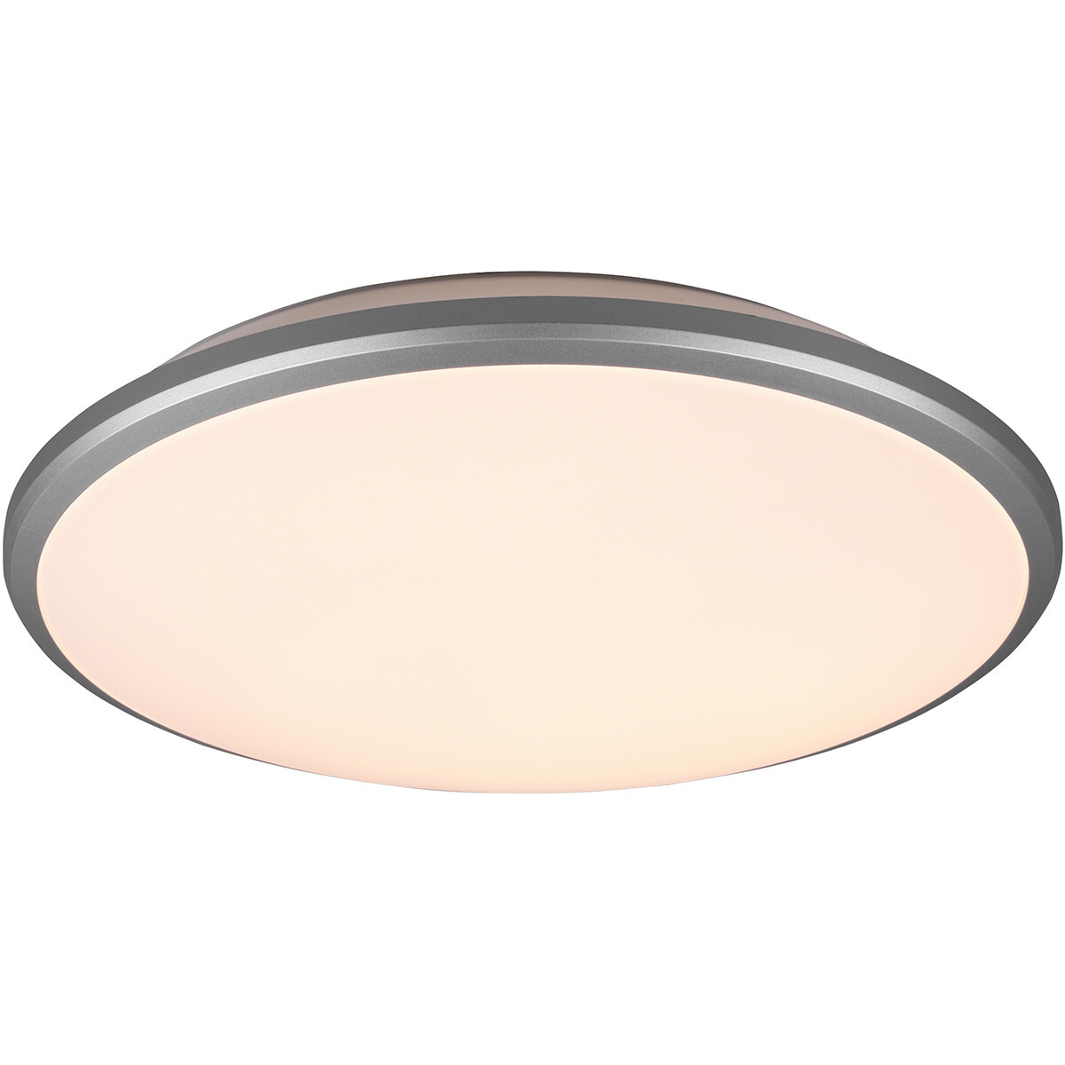 LED Plafondlamp - Plafondverlichting - Trion Lombis - 20.5W - Warm Wit 3000K - Dimbaar - Rond - Mat Titaan - Kunststof