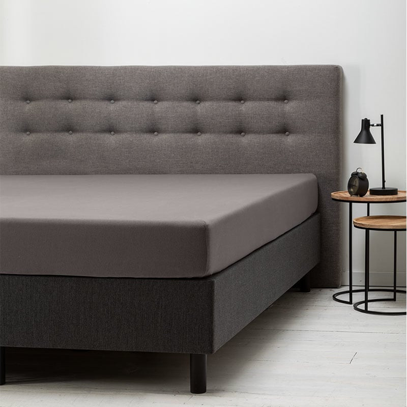 Hoeslaken Stretch - Taupe - 140x200 cm - Taupe - Fresh and Co - Dekbed-Discounter.nl