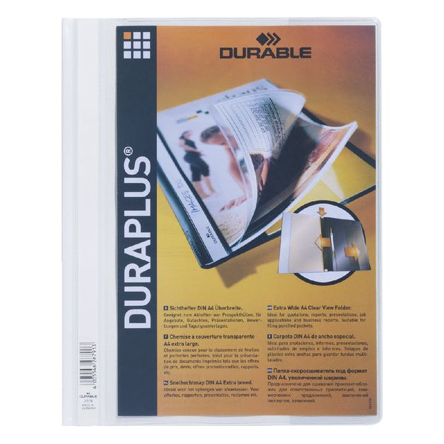 Durable personaliseerbare snelhechtmap Duraplus wit