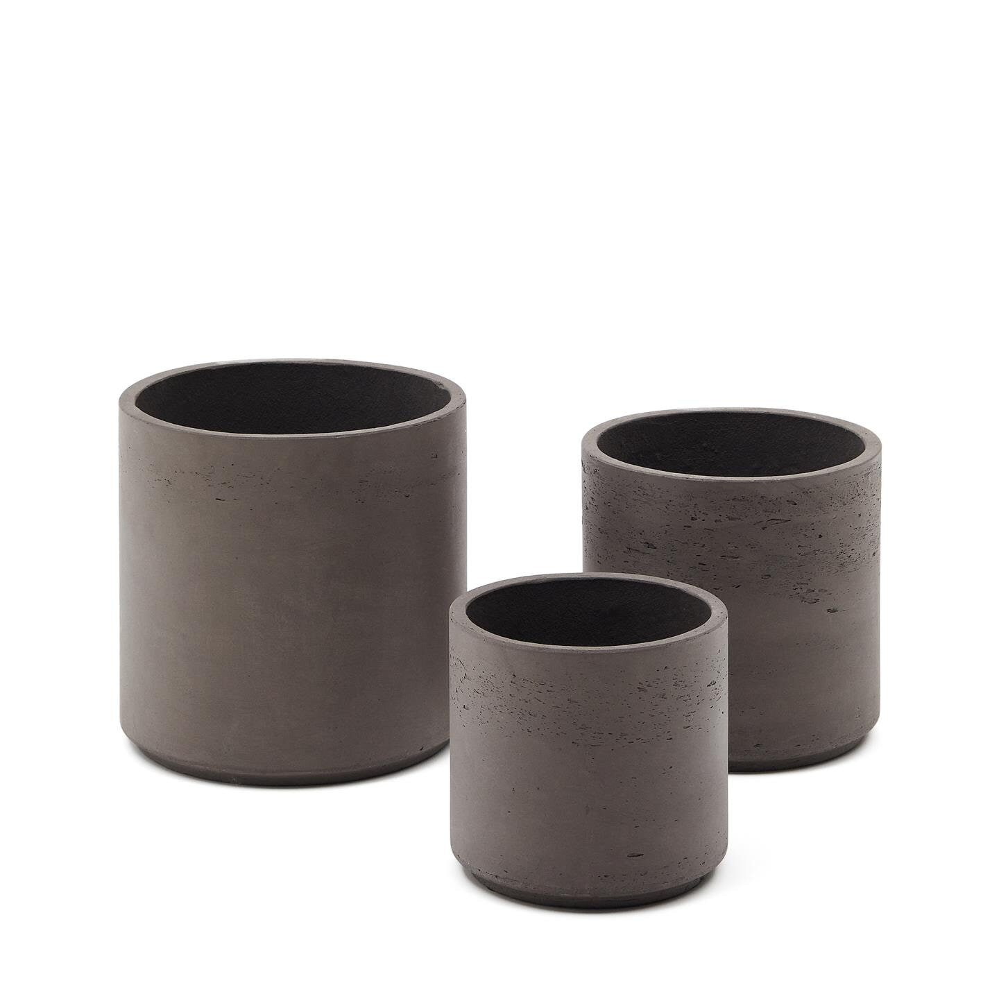 Kave Home Plantenpot Sintina Set van 3 stuks - Grijs