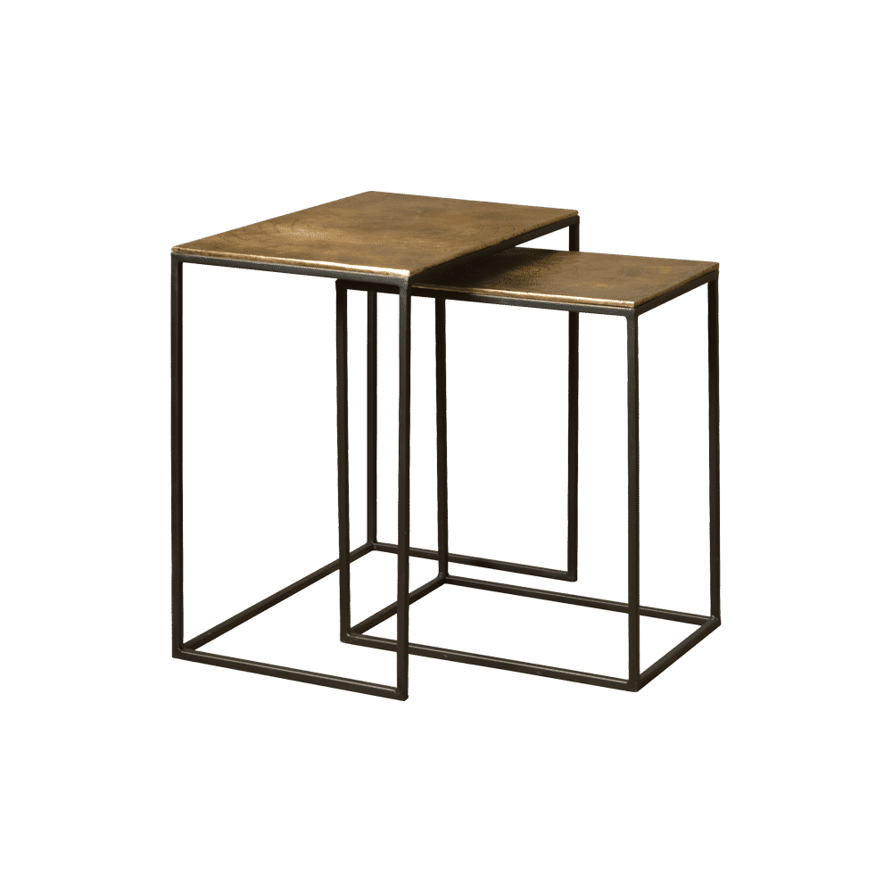 RENEW Bijzettafel Jos Set van 2 stuks - Antique Brass