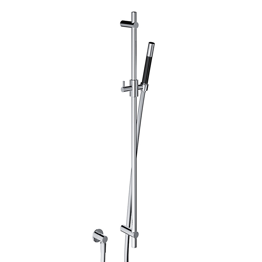 Hotbath Cobber Glijstang 90cm met handdouche Geborsteld Messing PVD M307