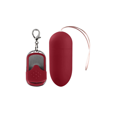 Shots Toys by Shots Vibrating Egg with 10 Speeds and Remote Control - L - Red