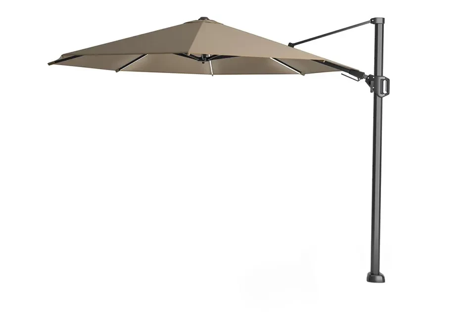 Platinum | Zweefparasol Challenger T² Glow Ø350 cm | Taupe