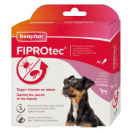 Beaphar Fiprotec Spot-On voor honden van 2 tot 10 kg 4 pipetten